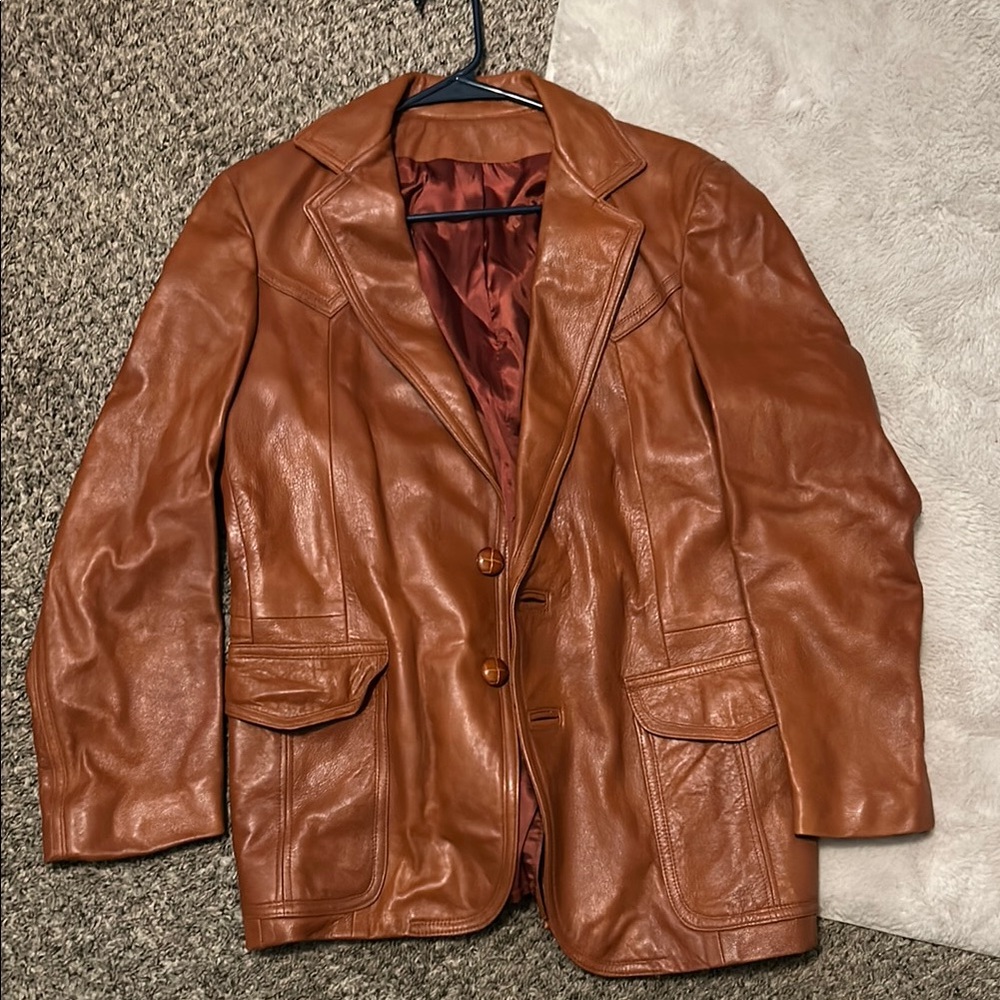 Tony Lama Brown Leather Blazer